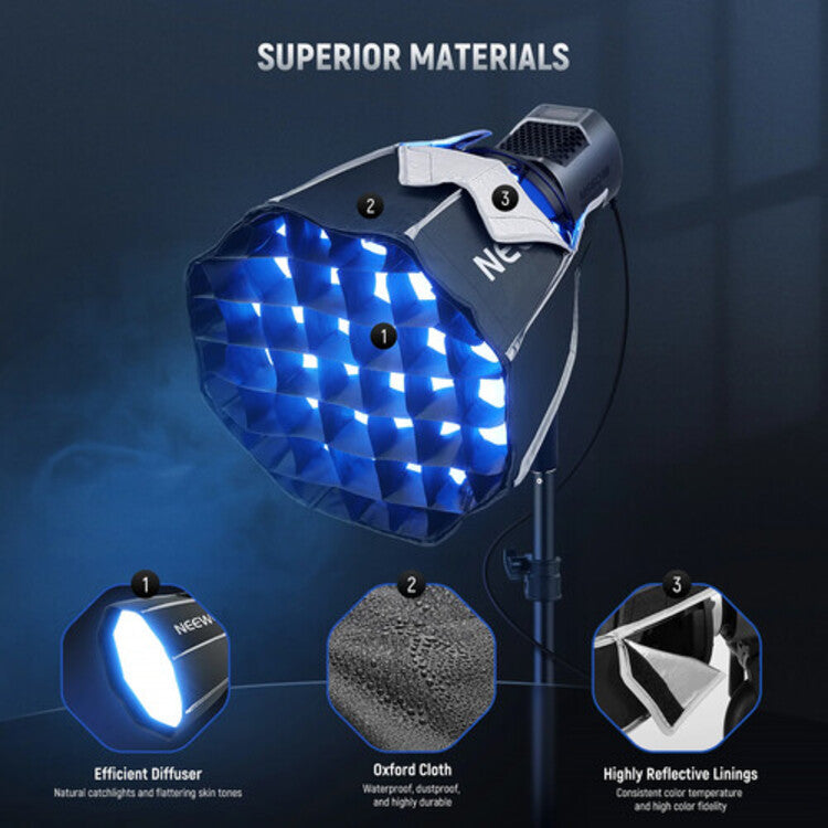 NEEWER NS4P 50cm Quick Release Softbox with Grid - NEEWER mount