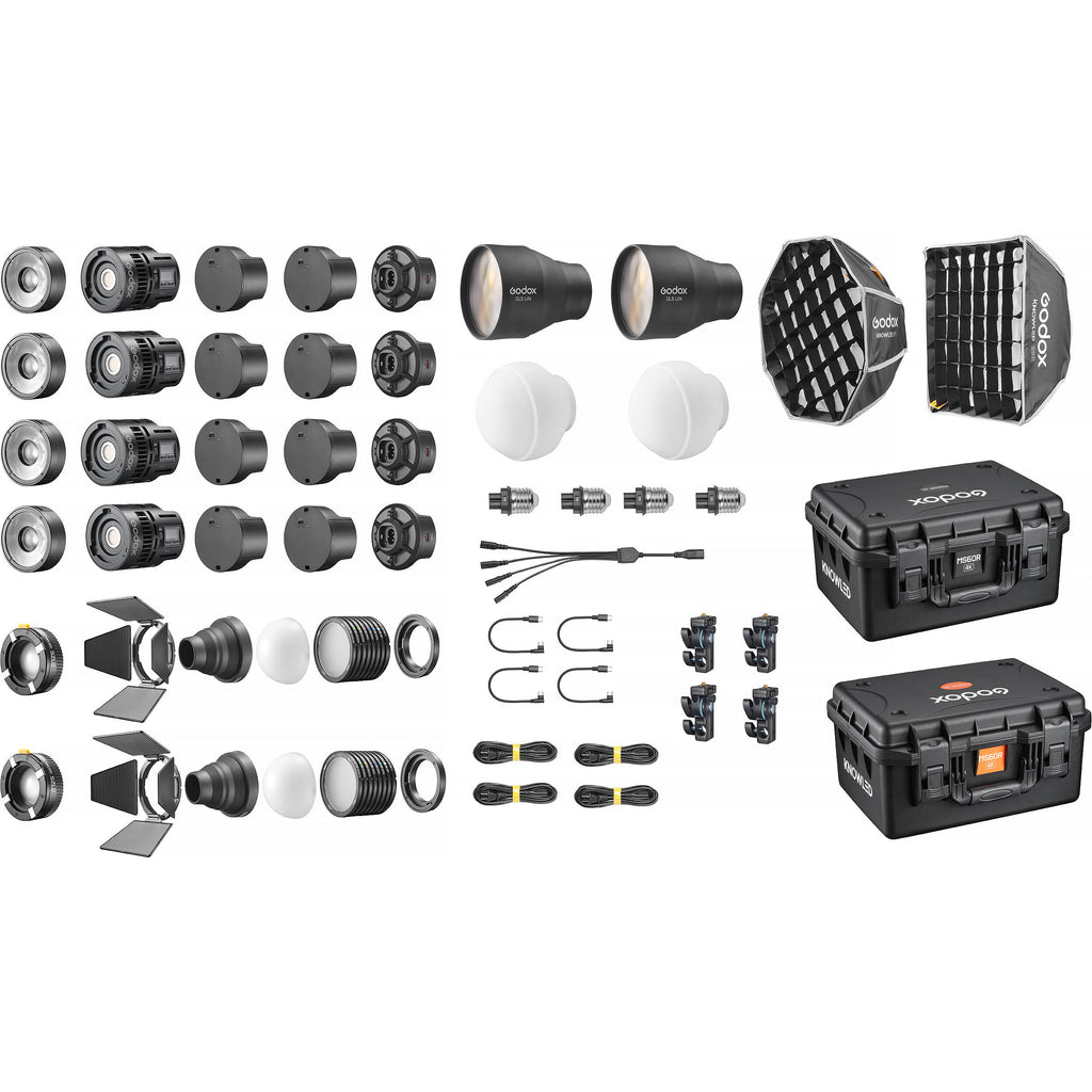  Godox KNOWLED MS60BI Bi-Colour LED 4 Light Kit