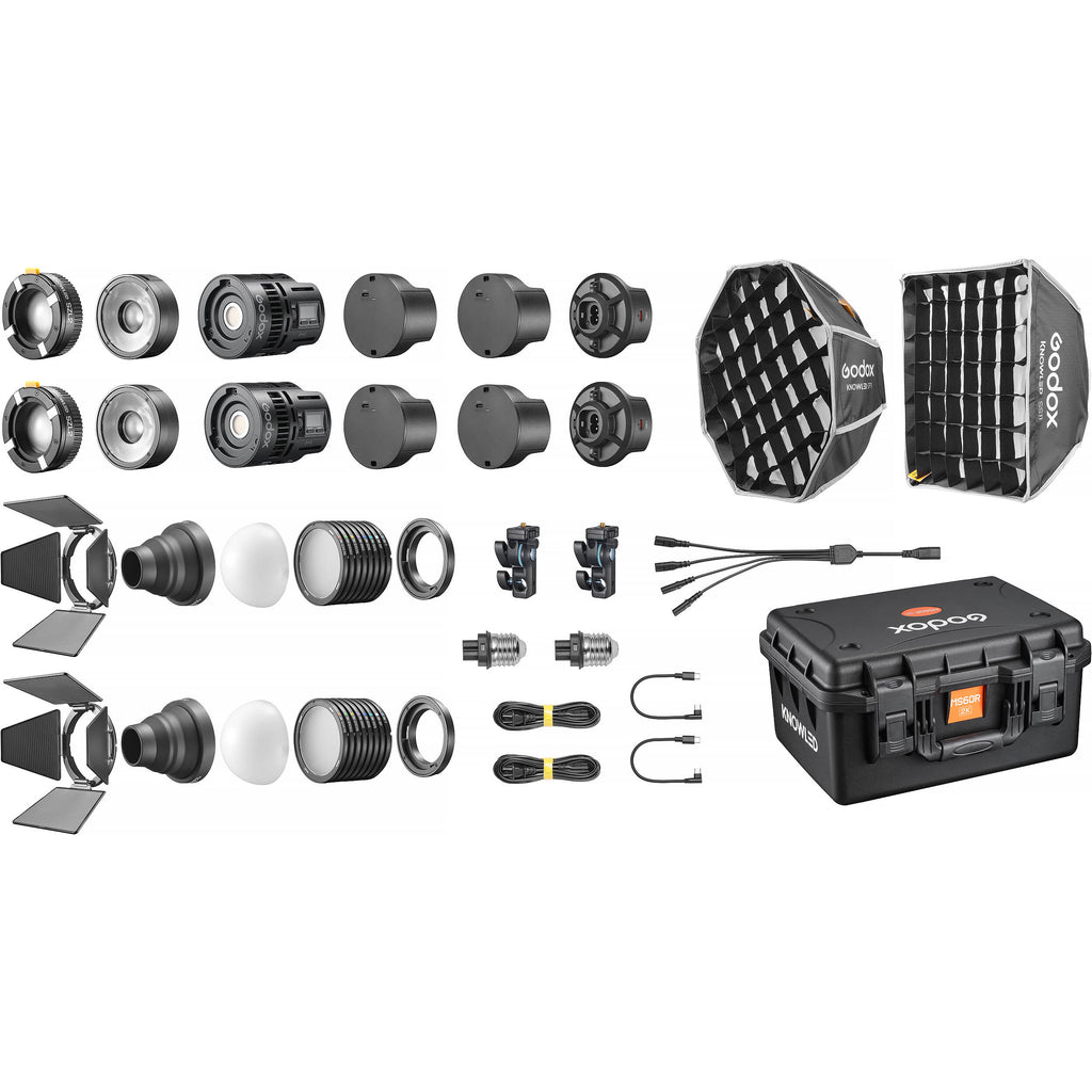 Godox KNOWLED MS60R RGB LED Light 2 Light Kit