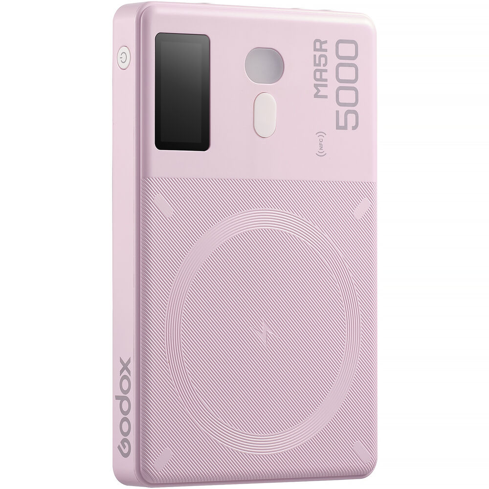 Godox MA5R RGB LED Light and Power Bank for Mobile Phone - Pink