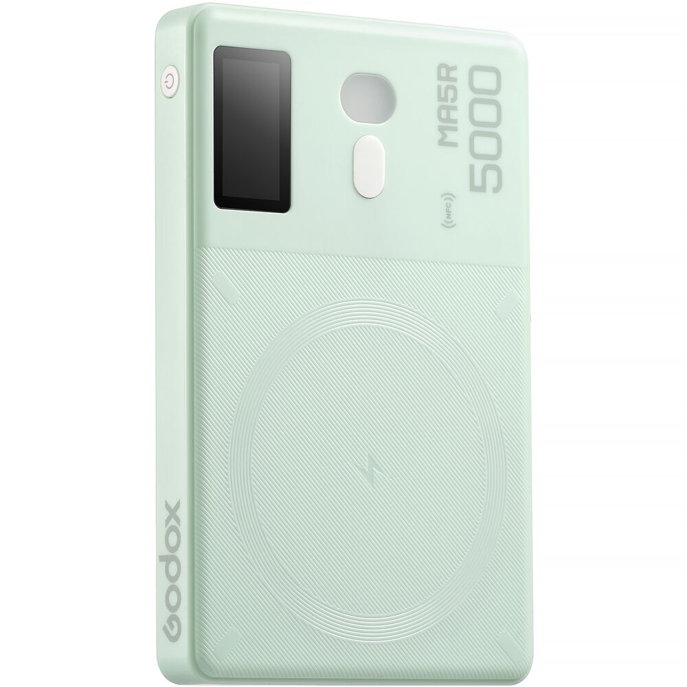 Godox MA5R RGB LED Light and Power Bank for Mobile Phone - Green
