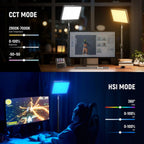 NEEWER GL25C RGB Streaming Key Panel Light with Desk Stand