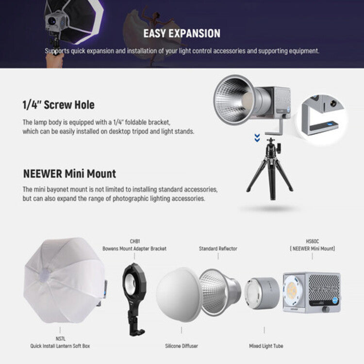 NEEWER HS60C Handheld RGB Video Light