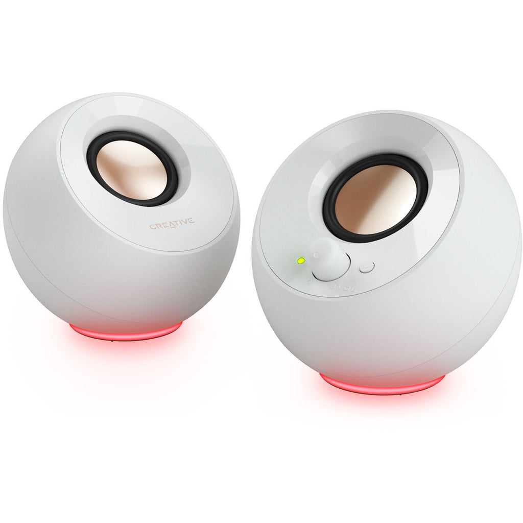 Creative Pebble SE White with LED Speakers