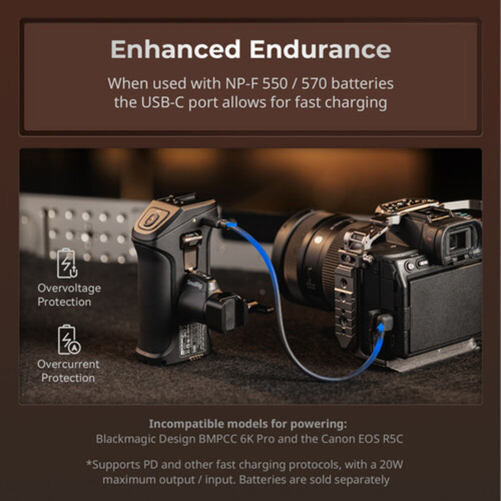 SmallRig Rotating Side Handle with Trigger REC for Selected Canon / Blackmagic Design Cameras 5235