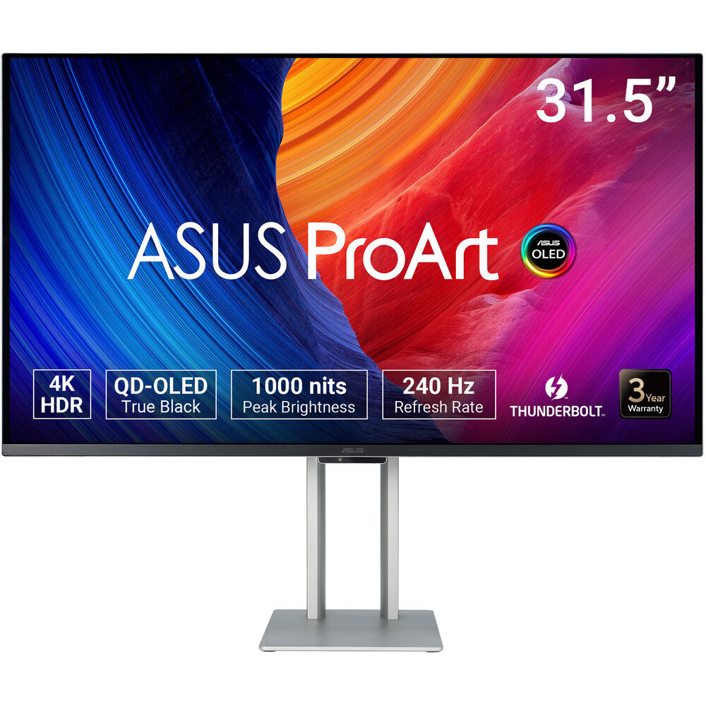 ASUS ProArt PA32UCDM 31.5" 4K UHD 240Hz Calman Ready QD-OLED Monitor w/ 96W USB-C