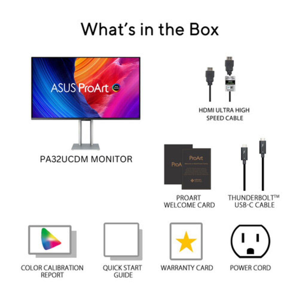 ASUS ProArt PA32UCDM 31.5" 4K UHD 240Hz Calman Ready QD-OLED Monitor w/ 96W USB-C