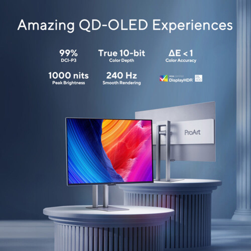 ASUS ProArt PA32UCDM 31.5" 4K UHD 240Hz Calman Ready QD-OLED Monitor w/ 96W USB-C