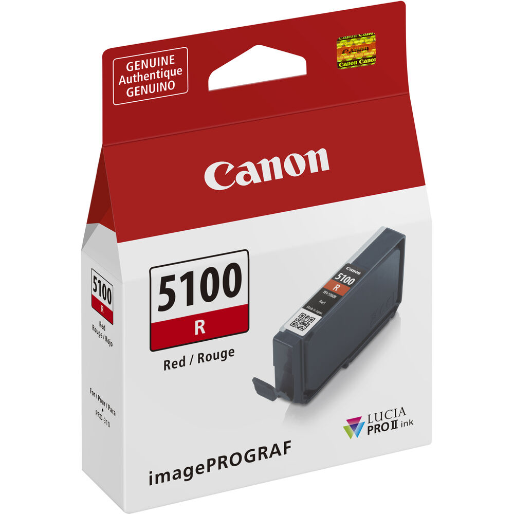 Canon PFI-5100 LUCIA PRO II Red Ink Tank (14.4mL) 