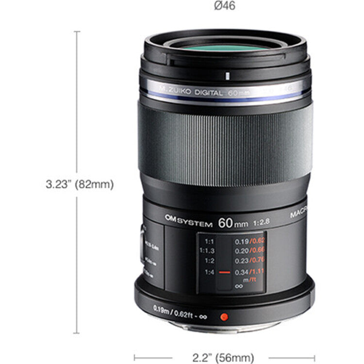 OM System 60mm f/2.8 Macro Lens - Black