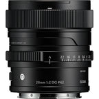 Sigma 20mm f/2 DG Contemporary Lens - Sony E-mount Black