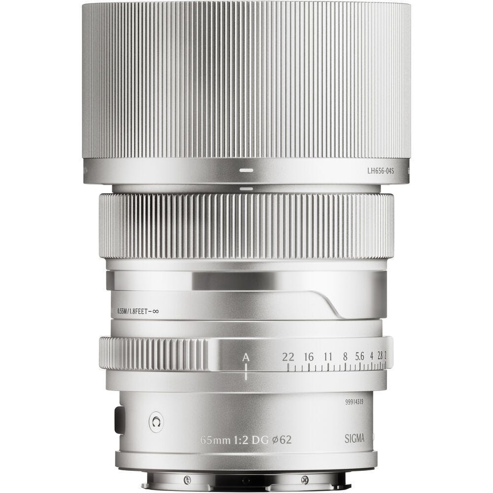 Open Box Sigma 65mm f/2 DG Contemporary Lens L-Mount Silver