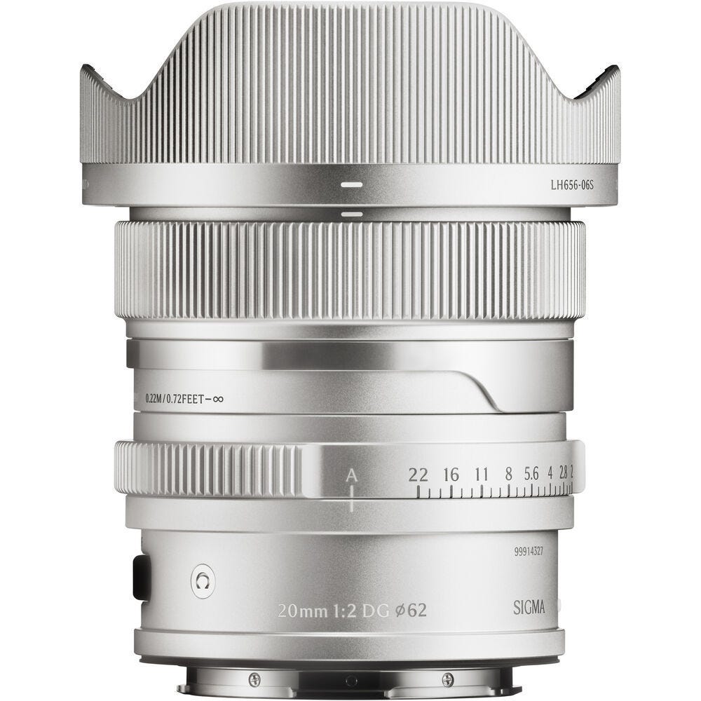 Open Box Sigma 20mm f/2 DG Contemporary Lens L-Mount Silver