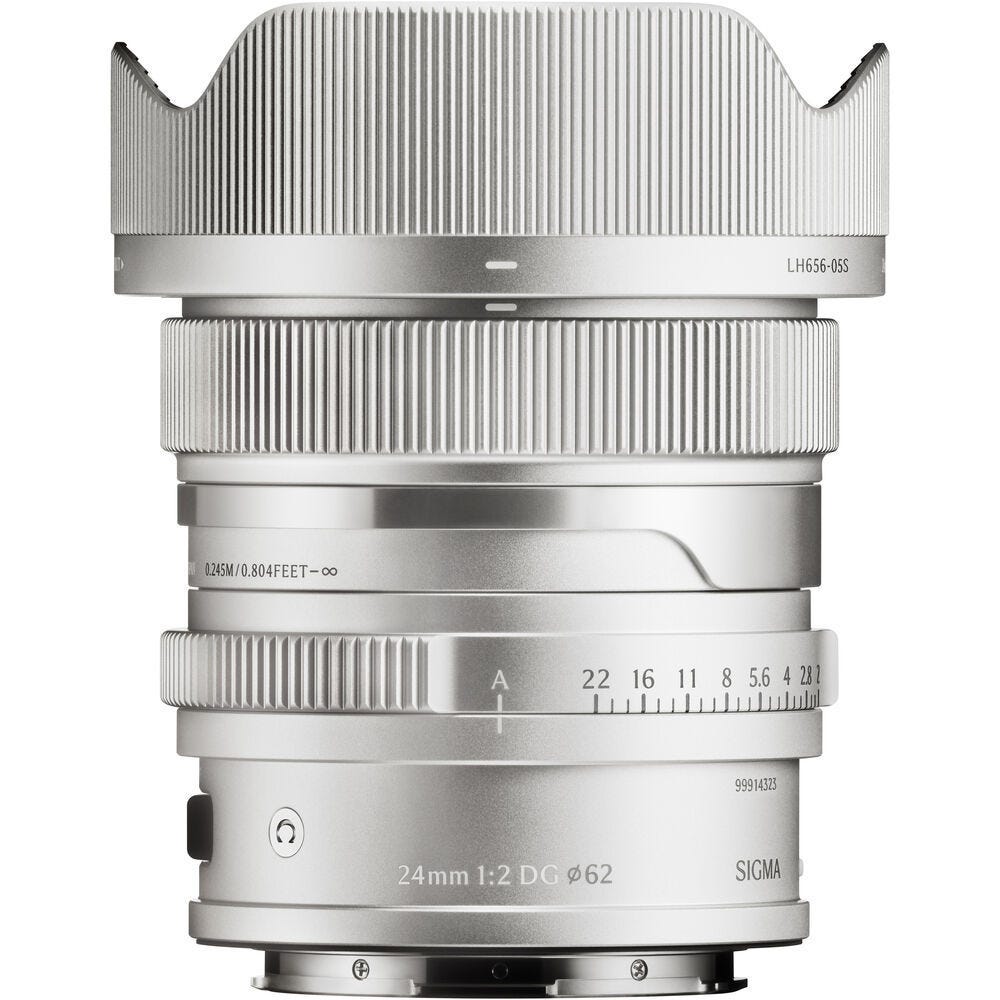 Open Box Sigma 24mm f/2 DG Contemporary Lens L-Mount Silver