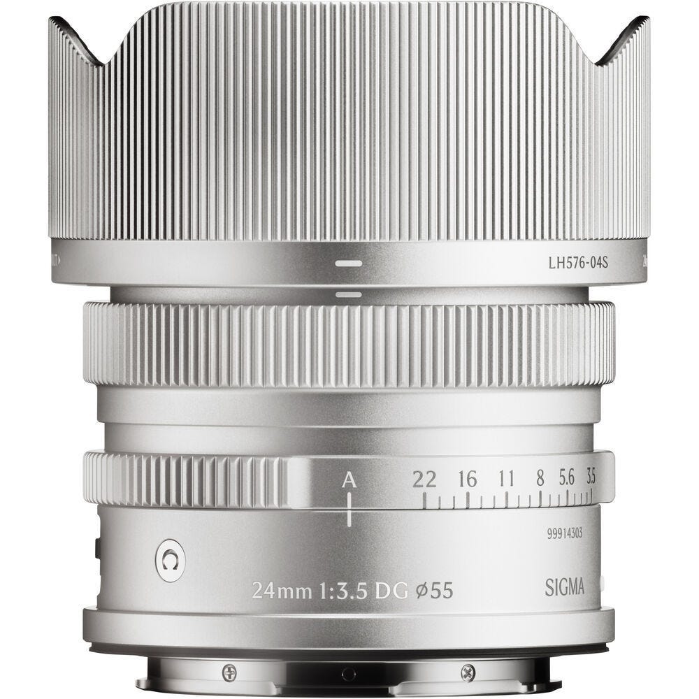 Open Box Sigma 24mm f/3.5 DG Contemporary Lens - L-Mount Silver