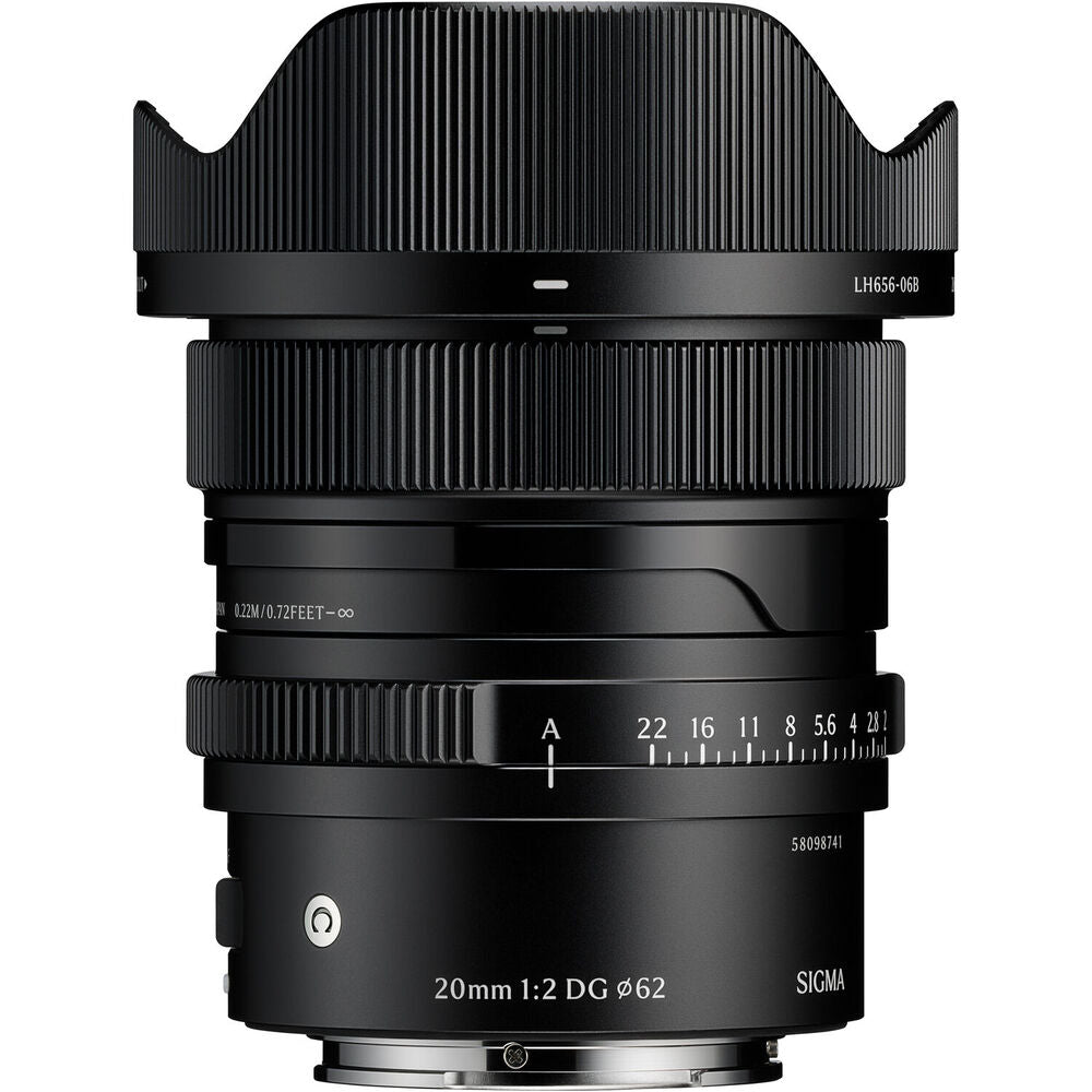 Sigma 20mm f/2 DG Contemporary Lens - Sony E-mount Black