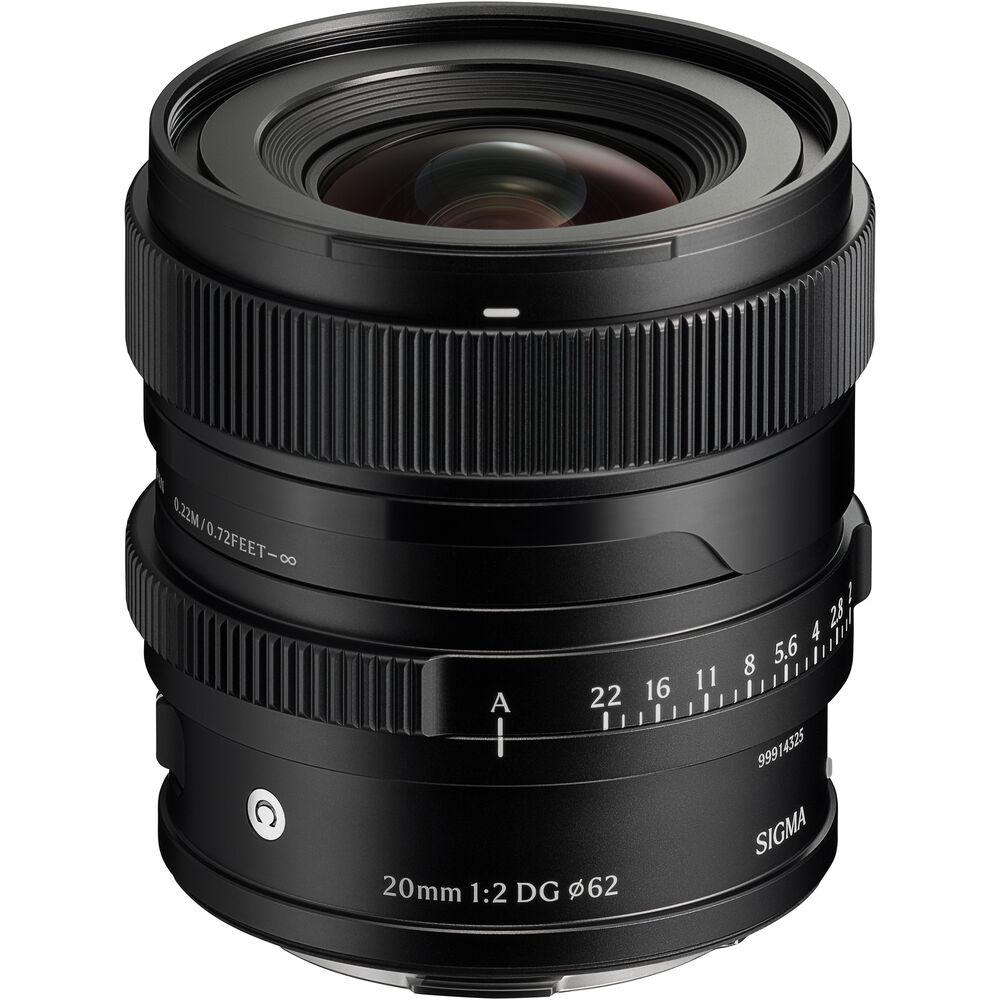 Sigma 20mm f/2 DG Contemporary Lens - L-mount Black 