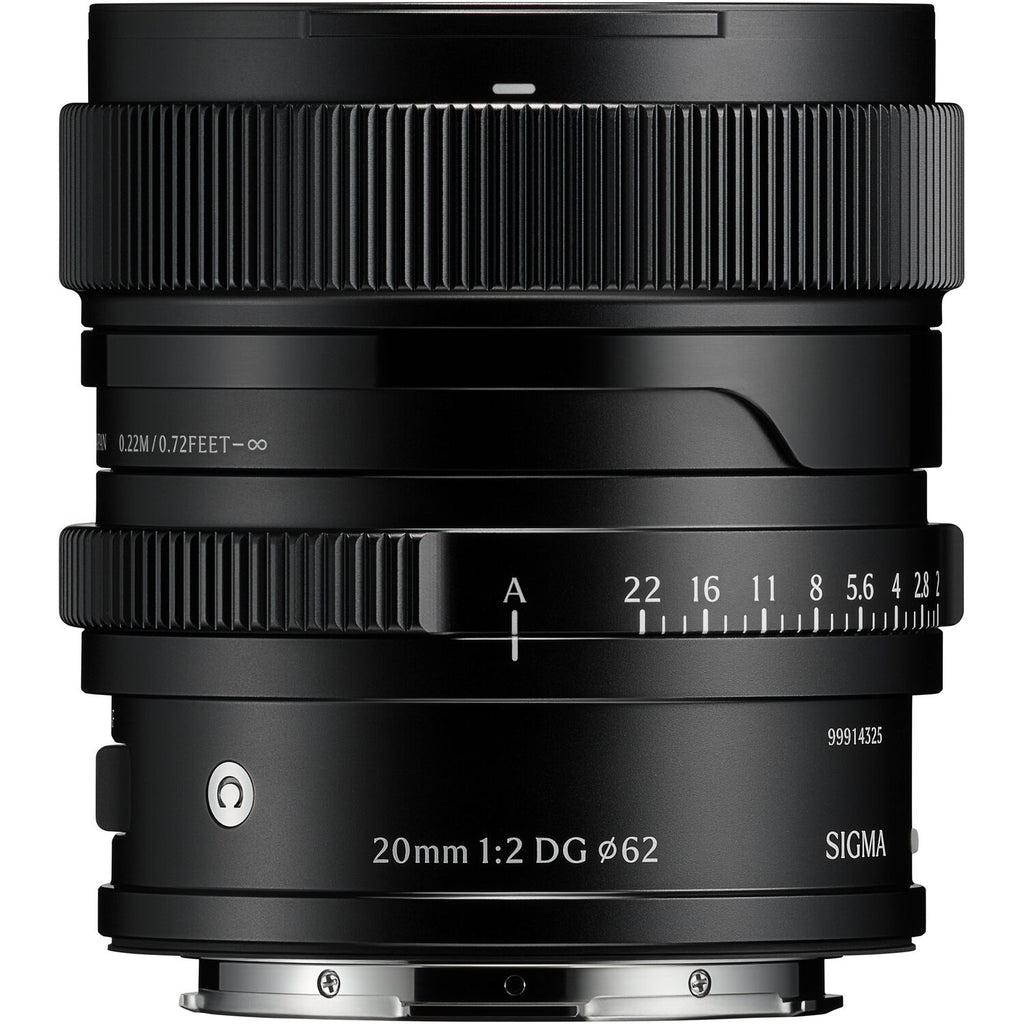 Sigma 20mm f/2 DG Contemporary Lens - L-mount Black 