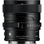 Sigma 20mm f/2 DG Contemporary Lens - L-mount Black 