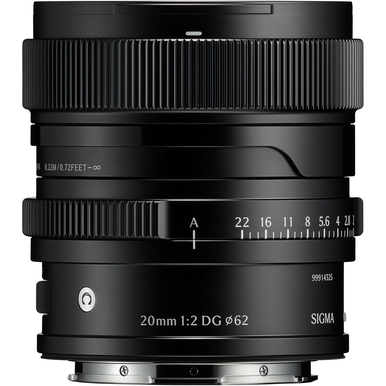 Sigma 20mm f/2 DG Contemporary Lens - L-mount Black 