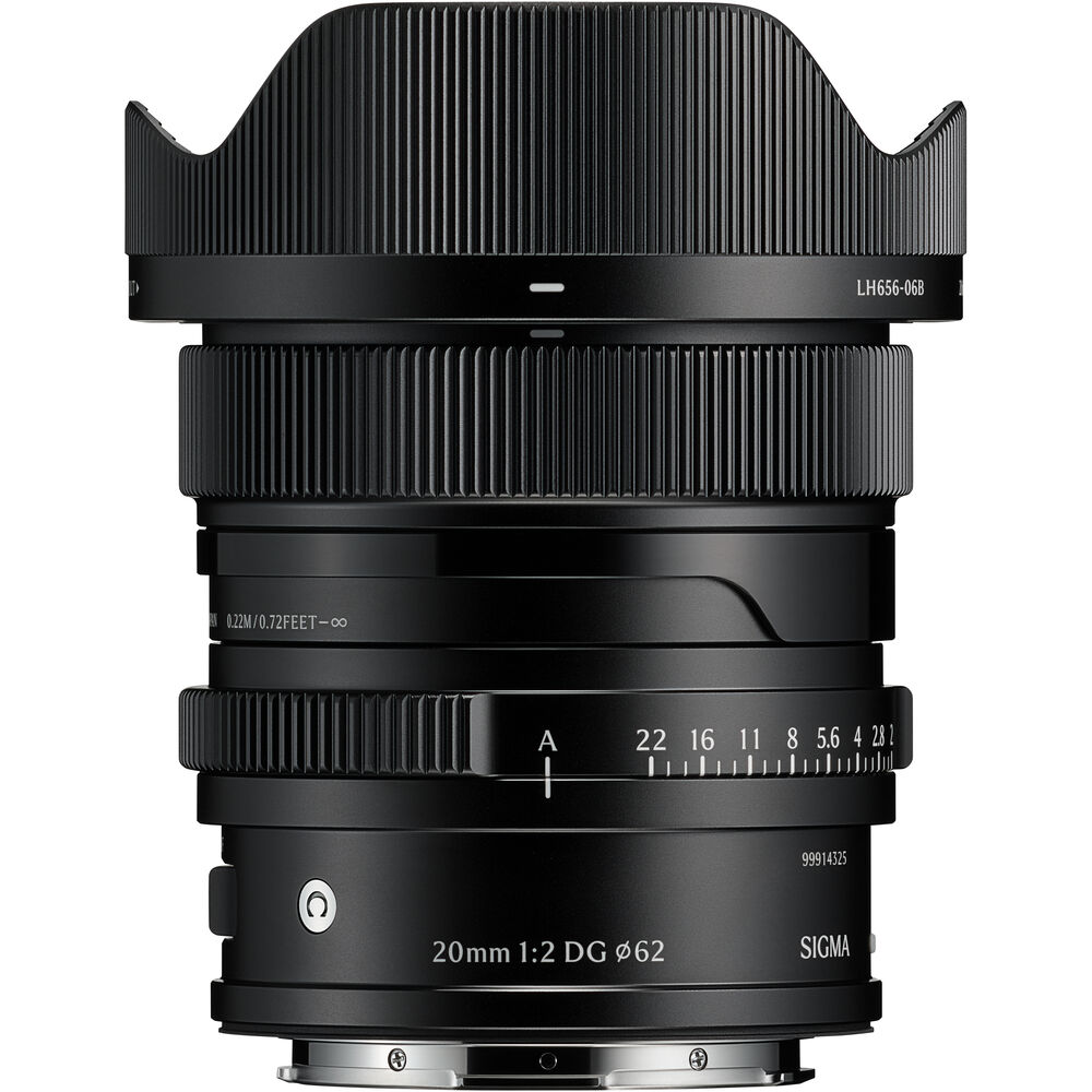Sigma 20mm f/2 DG Contemporary Lens - L-mount Black 