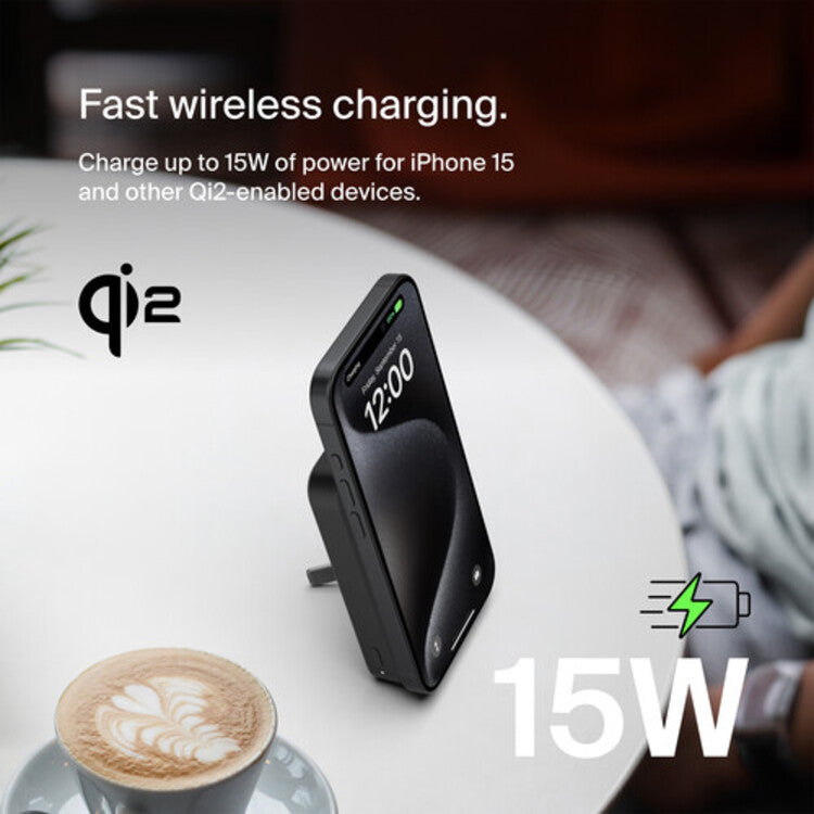 Belkin BoostCharge Pro 8K mAh Magnetic Power Bank with Qi2 (Black)