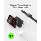 Belkin BoostCharge Pro 10K mAh Magnetic Power Bank with Qi2 (Black) 