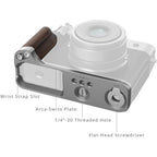 SmallRig L-Shape Mount Plate with Wooden Handle for FUJIFILM GFX100RF (Silver)
