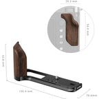  SmallRig L-Shape Mount Plate with Wooden Handle for FUJIFILM GFX100RF (Black) 5266 