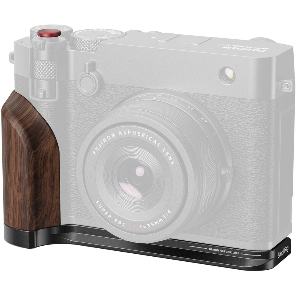  SmallRig L-Shape Mount Plate with Wooden Handle for FUJIFILM GFX100RF (Black) 5266 
