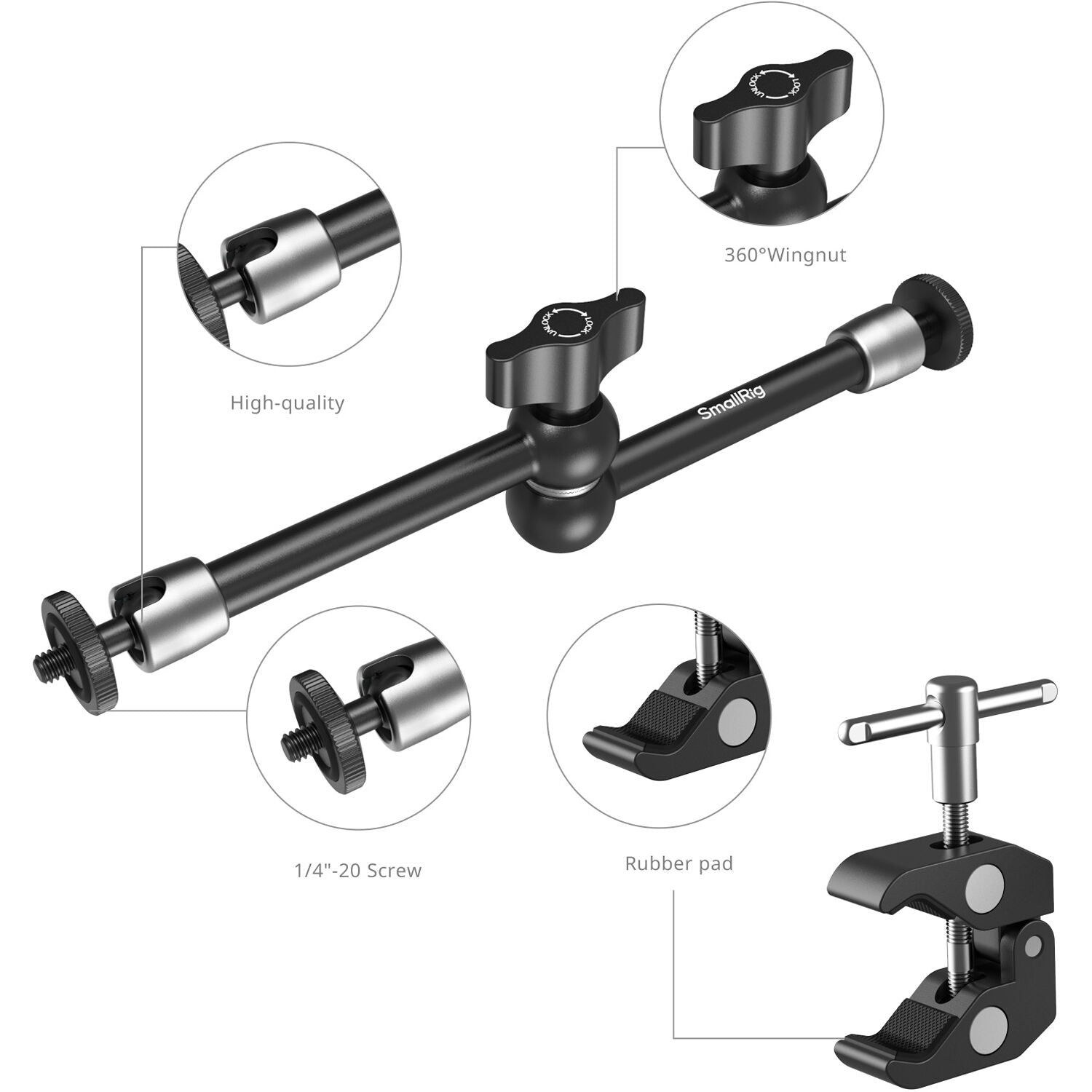 SmallRig Crab-Shaped Clamp for Phones (9.8") 5326