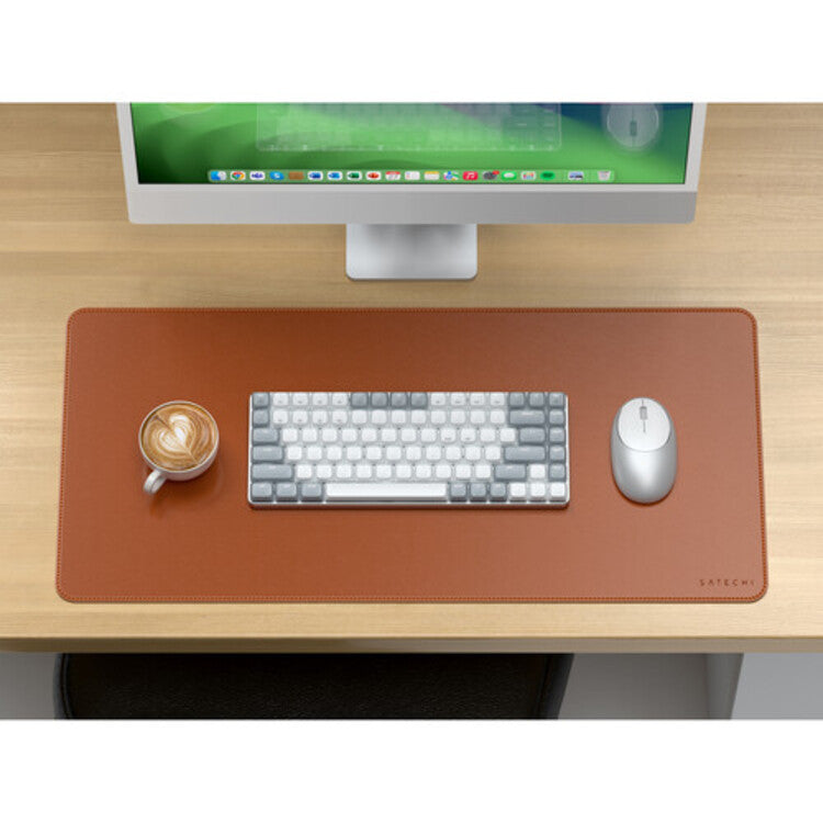 Satechi Vegan-Leather Premium Desk Mat (Brown)