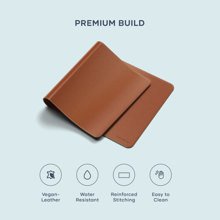 Satechi Vegan-Leather Premium Desk Mat (Brown)