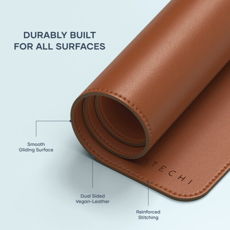 Satechi Vegan-Leather Premium Desk Mat (Brown)