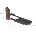 SmallRig L-Shape Mount Plate with Wooden Handle for FUJIFILM X-M5 (Black) 5260