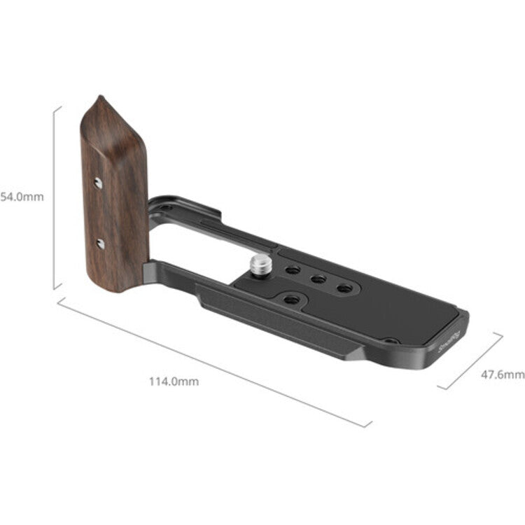 SmallRig L-Shape Mount Plate with Wooden Handle for FUJIFILM X-M5 (Black) 5260