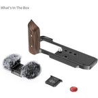 SmallRig L-Shape Mount Plate with Wooden Handle for FUJIFILM X-M5 (Black) 5260