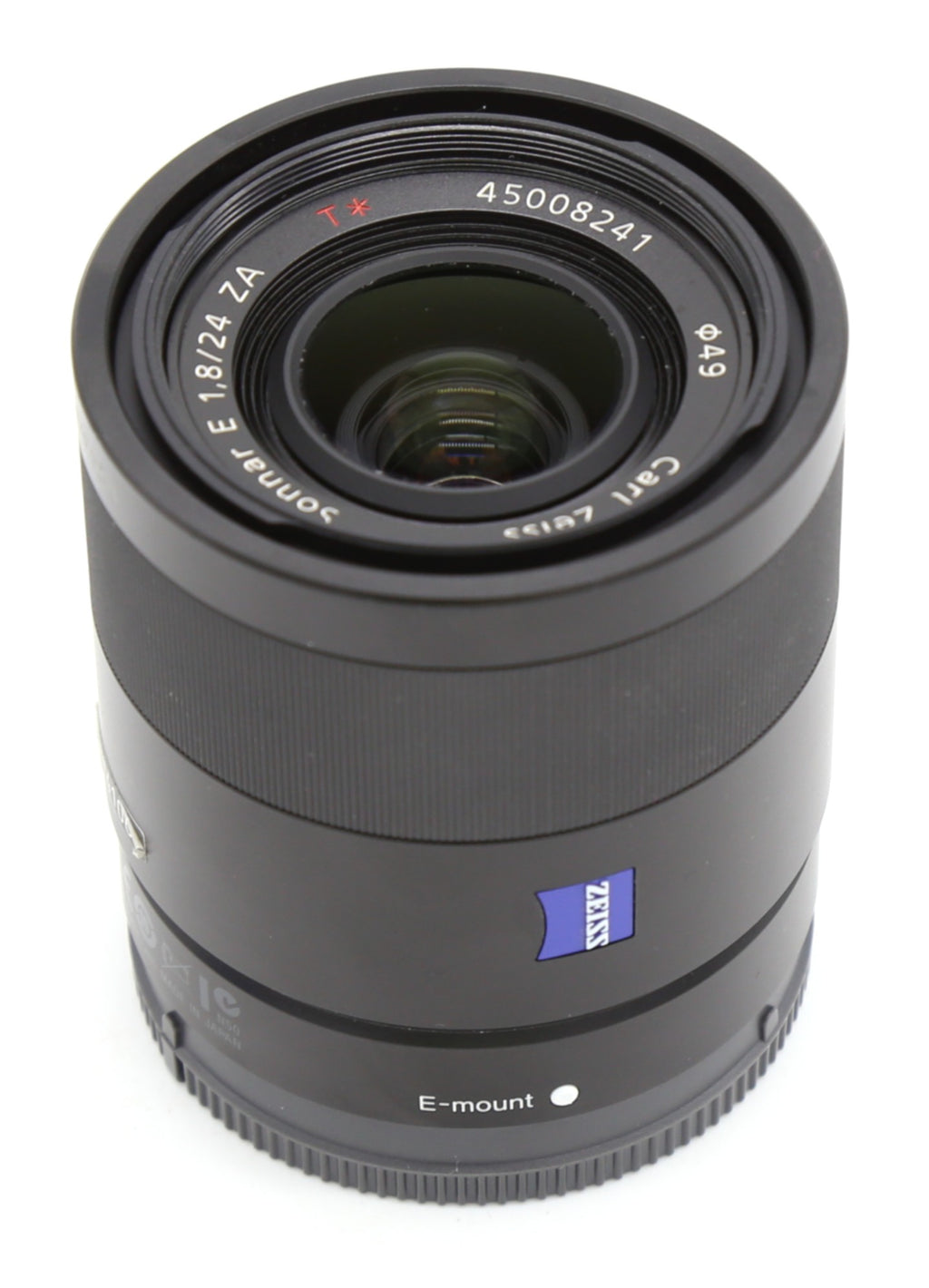Used Sony 24mm F/1.8 Carl Zeiss Sonnar Prime Lens SN: 0214106
