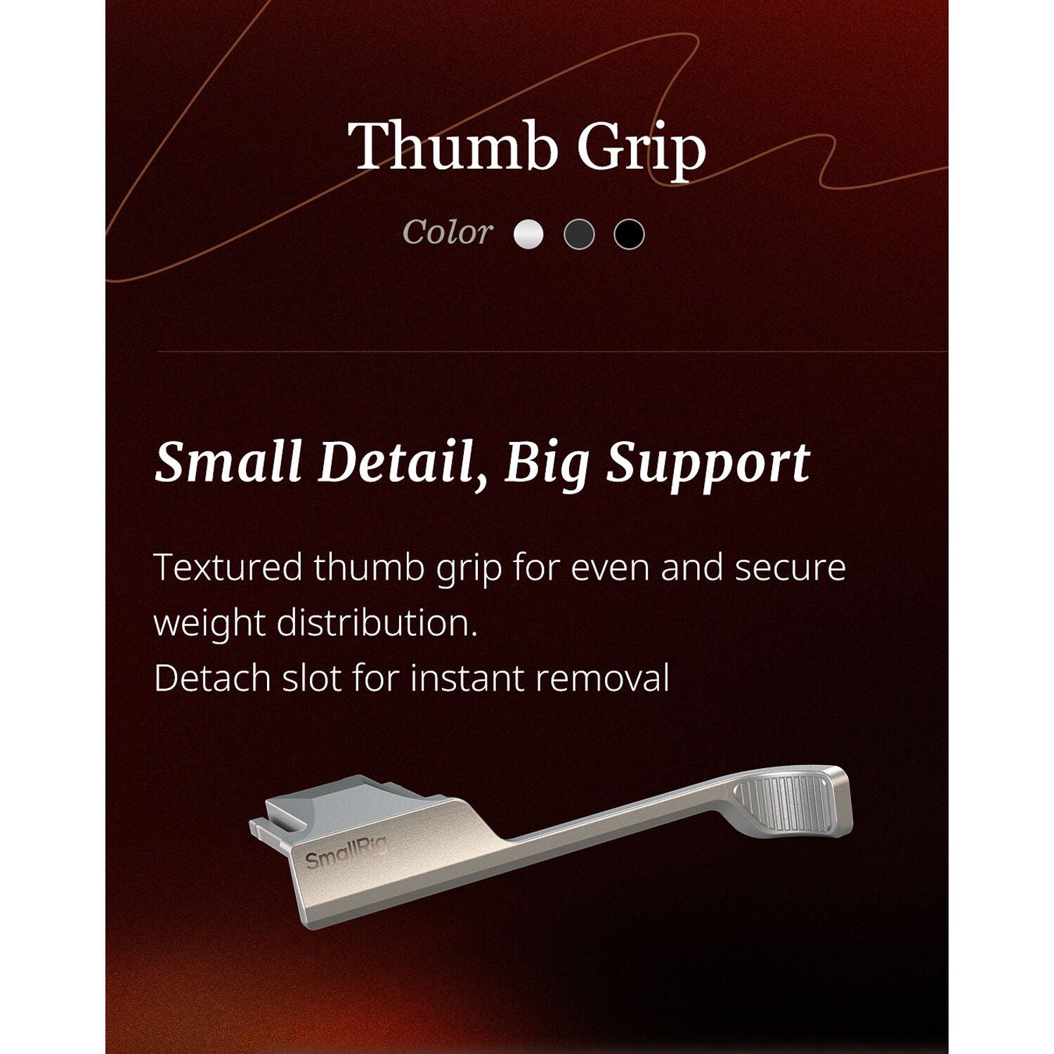 SmallRig Thumb Grip for FUJIFILM X half (Charcoal Silver) 5333
