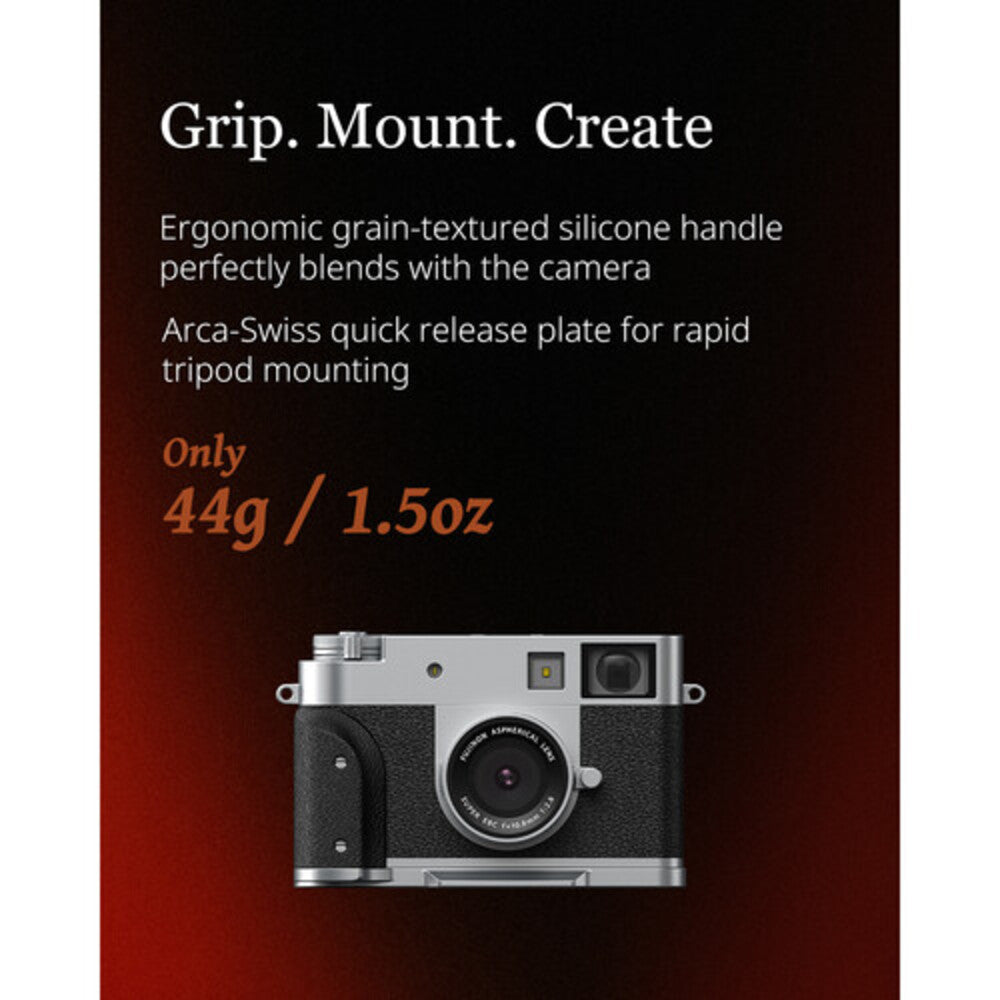 SmallRig L-Shaped Mount Plate with Wooden Handle for FUJIFILM X half (Silver) 5223