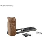 SmallRig L-Shaped Mount Plate with Wooden Handle for FUJIFILM X half (Charcoal Silver) 5394
