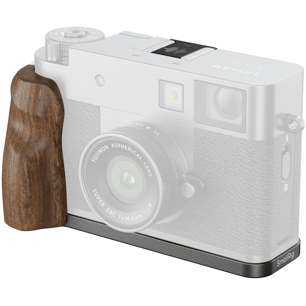 SmallRig L-Shaped Mount Plate with Wooden Handle for FUJIFILM X half (Charcoal Silver) 5394
