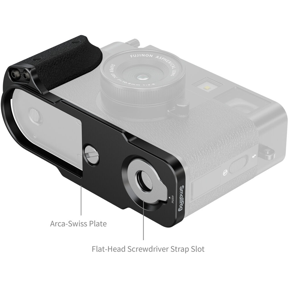 SmallRig L-shaped Mount Plate with Silicone Handle for FUJIFILM X half (Black) 5332