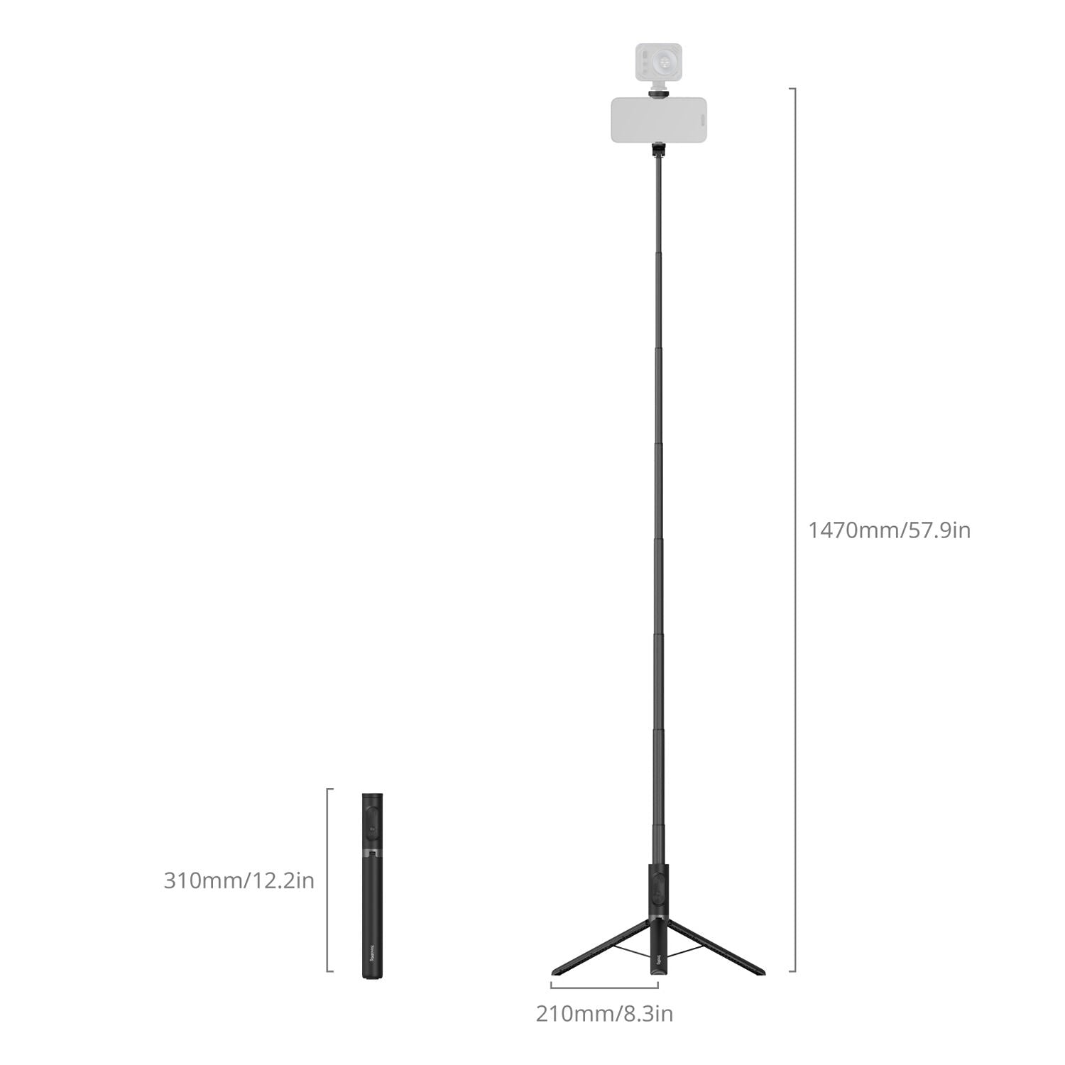 SmallRig ST30 Lite One-Touch Deploy Selfie Stick Tripod 5291