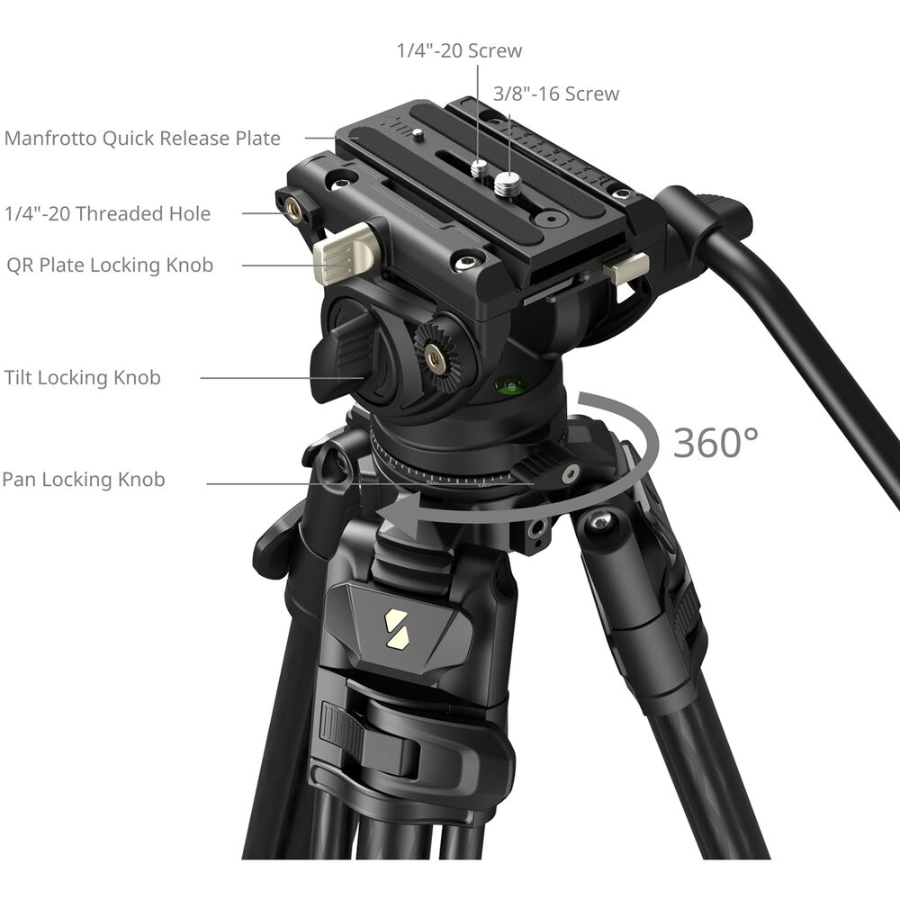 SmallRig AD-50 Max Video Carbon Fiber Tripod 5201 