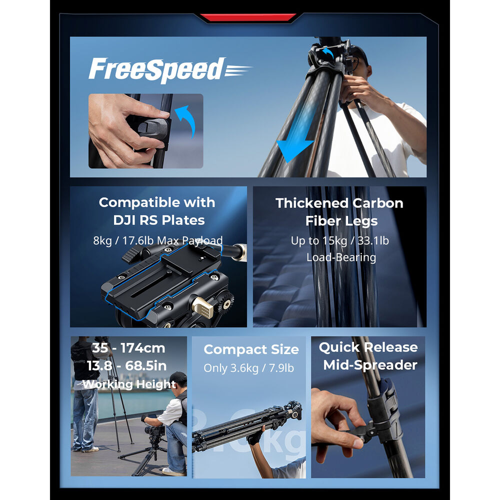 SmallRig AD-50 Max Video Carbon Fiber Tripod 5201 