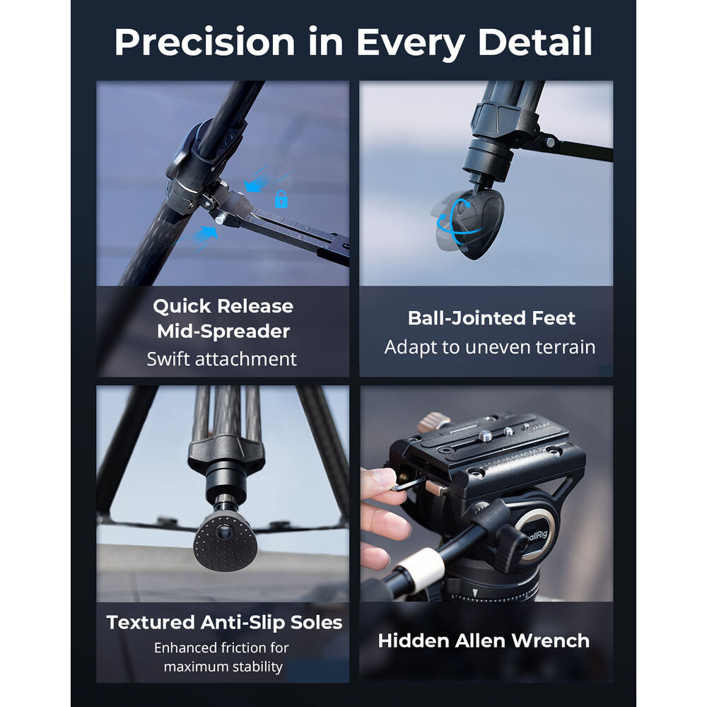 SmallRig AD-50 Max Video Carbon Fiber Tripod 5201 