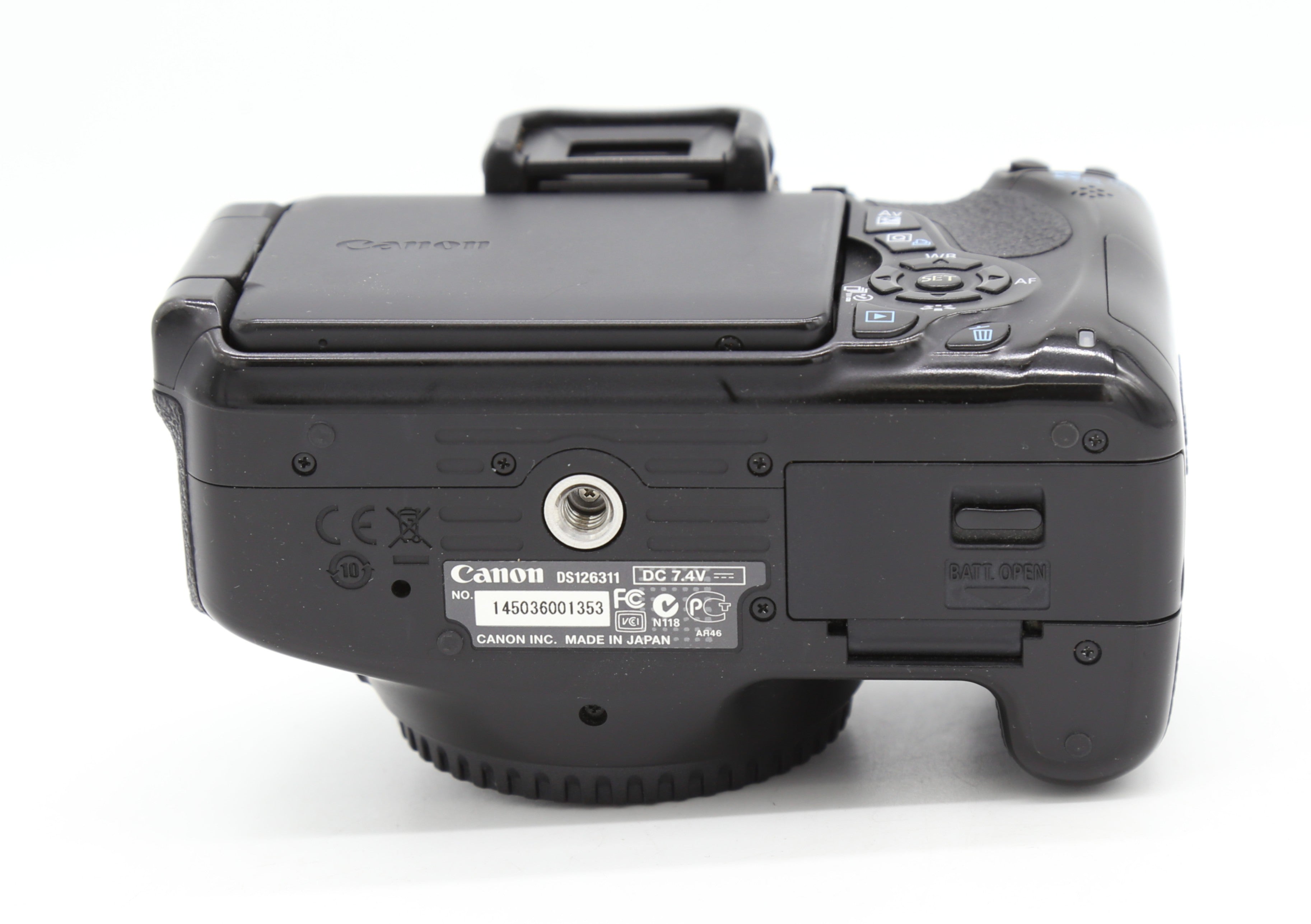 Used Canon 600D w EF-S 18-55mm f/3.5-5.6 IS Kit S/N145036001353