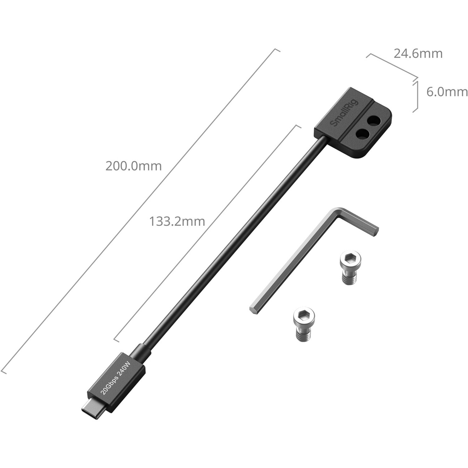 SmallRig USB-C Data Cable (Male to Female) 5078
