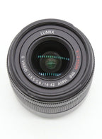 Used Panasonic Lumix 14-42mm f/3.5-5.6 G Vario Mega O.I.S Lens  S/N:TA8HL113818